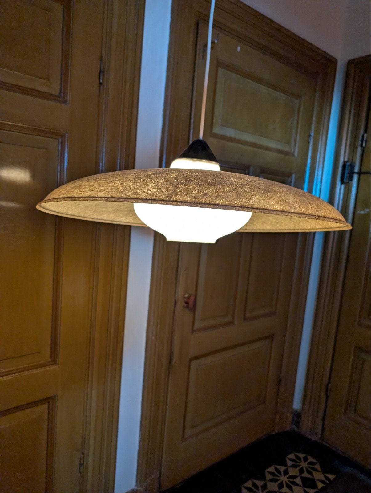 Vintage Sputnik Plafondlamp - Jaren '60 Design, Gebruikt, Glas, Vintage, Mid-century Modern, Sputnik, E27 (groot)