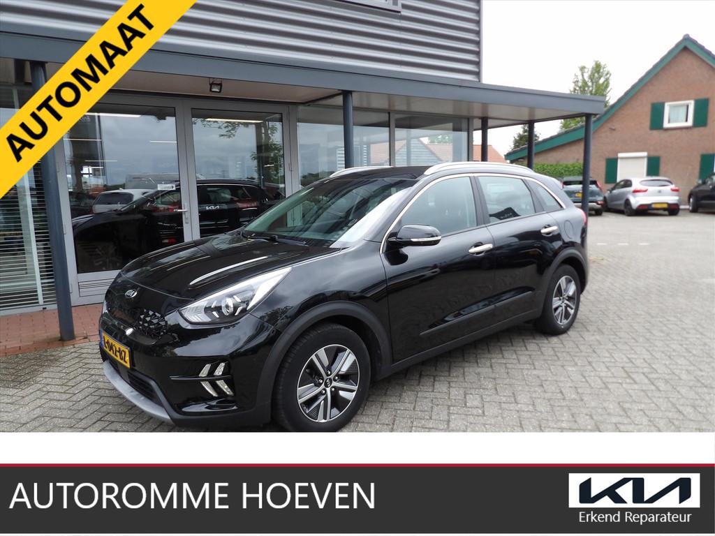 KIA Niro 1.6 GDi Hybrid AUTOMAAT DynamicLine Org. Ned., Auto's, Kia, Automaat, Gebruikt, Leder en Stof, Zwart