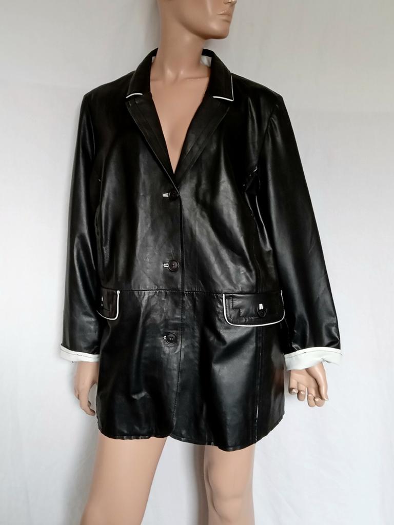 EMILIA LAY Leren Jas , Maat 54, Kleding | Dames, Jasjes, Kostuums en Pakken, Ophalen of Verzenden, Zo goed als nieuw, Maat 46/48 (XL) of groter