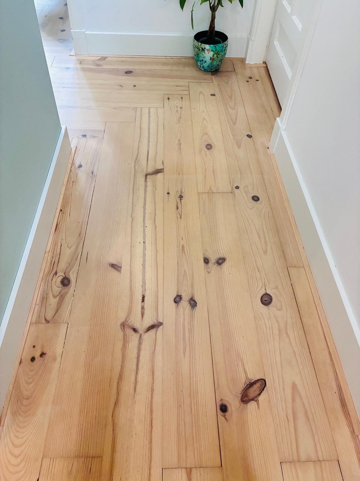 Houten vloerdelen - Grenen, Doe-het-zelf en Verbouw, Vloerdelen en Plavuizen, Gebruikt, Vloerdelen of -planken, Hout, 150 cm of meer