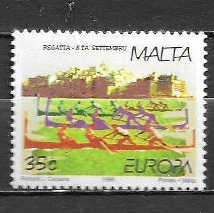 Malta postzegel 35c Regatta - europa pf, Ophalen of Verzenden, Malta, Postfris