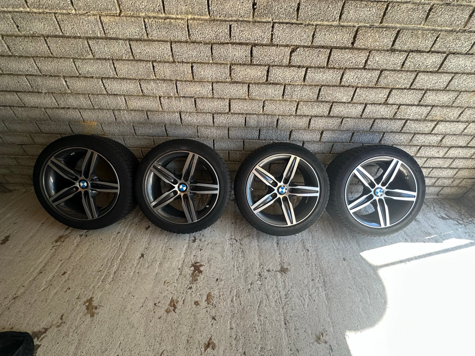 BMW Winterbanden met Velgen - Continental WinterContact, Ophalen, 18 inch, Gebruikt, Banden en Velgen