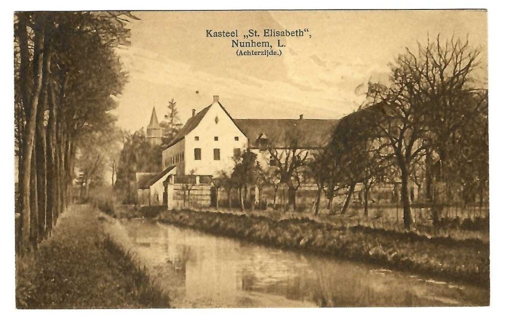 Nunhem bij Roermond - Kasteel St. Elisabeth achterzijde, Verzamelen, Verzenden, Voor 1920, Ongelopen, Limburg