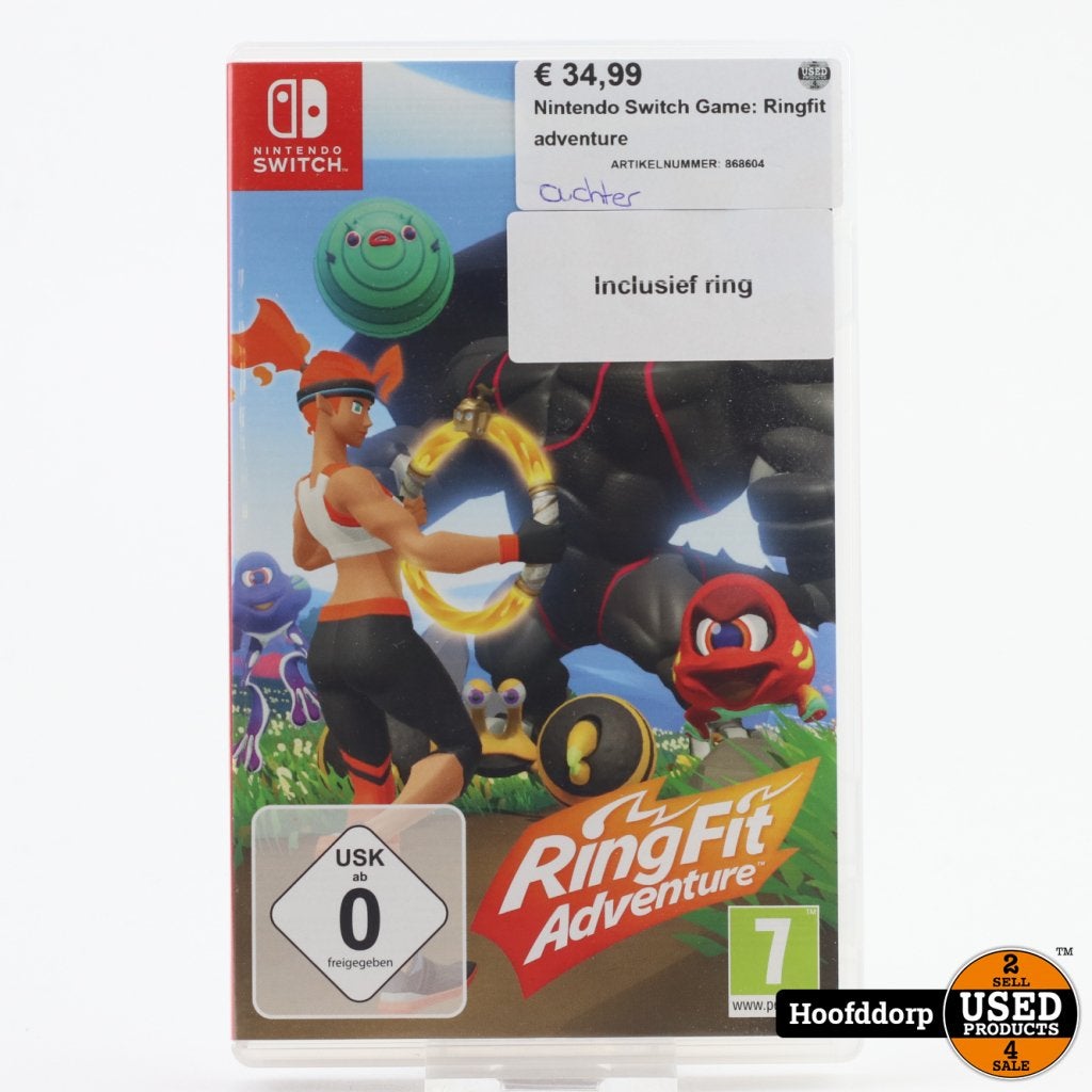 Nintendo Switch Game: Ringfit adventure, Spelcomputers en Games, Nintendo, Zo goed als nieuw, Support@nintendo.com, 11-1 Hokotate-cho, Kamitoba, Minami-ku
Kyoto 601-8501
Japan
