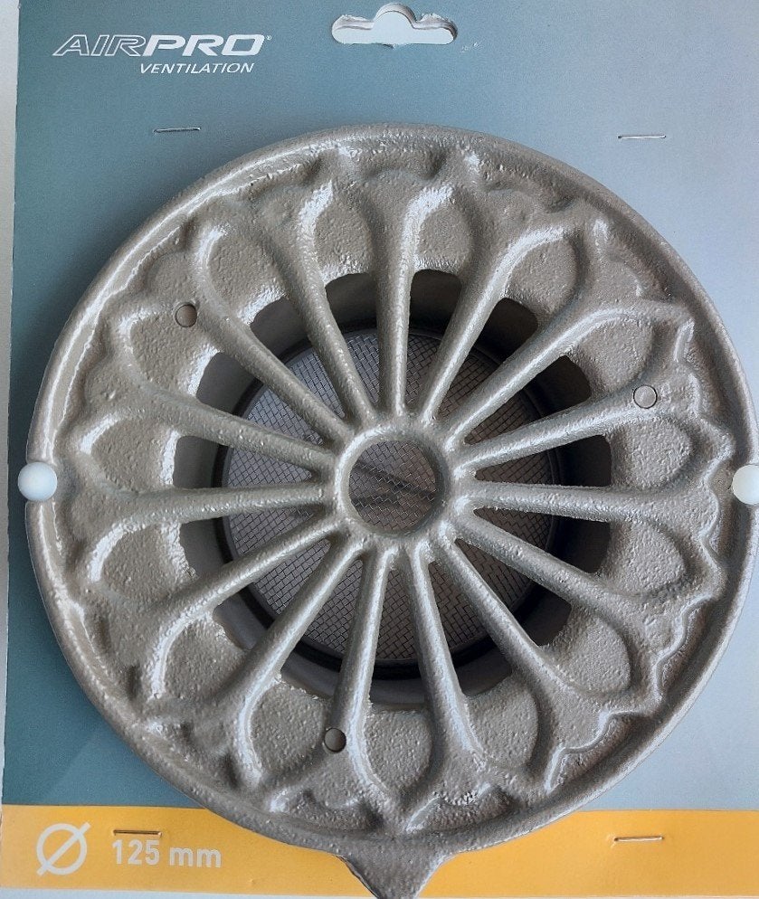 AirPro Retro rustiek aluminium luchtrooster, 125 mm, NIEUW, Ophalen of Verzenden, Nieuw, Aluminium