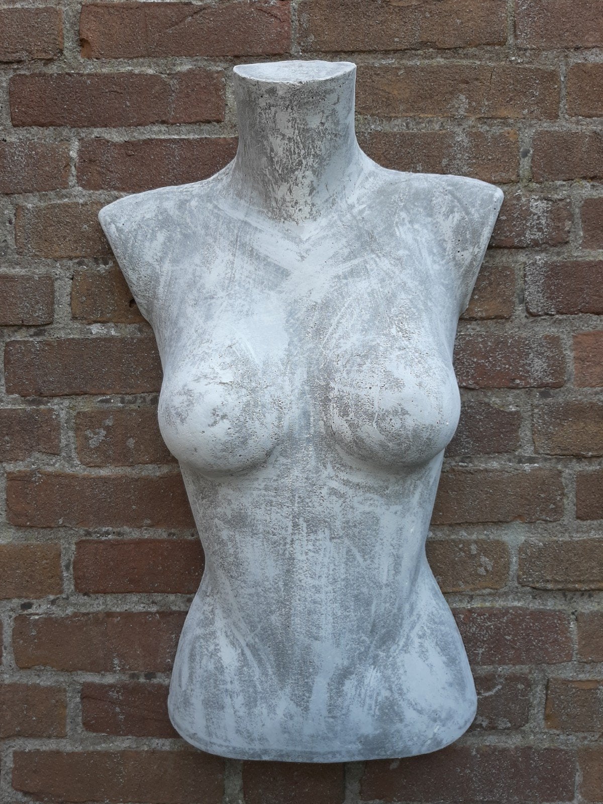 Betonnen Torso vrouw wanddecoratie tuinbeeld beton, Ophalen