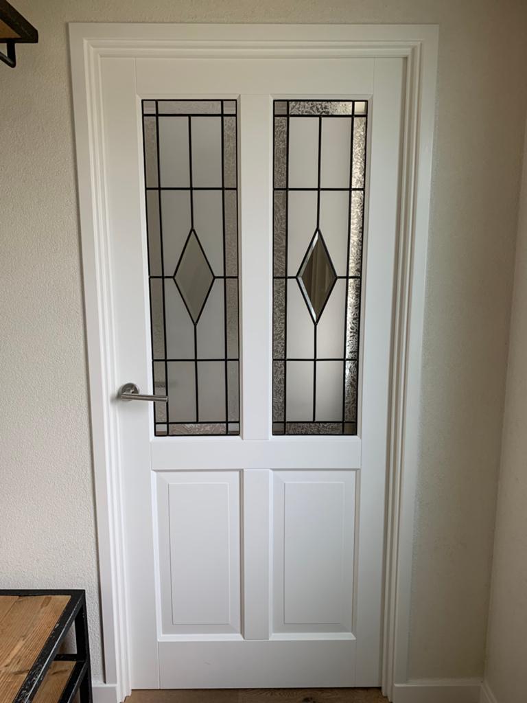 Binnendeur Glas in Lood, Ophalen, Glas, Binnendeur, 200 tot 215 cm