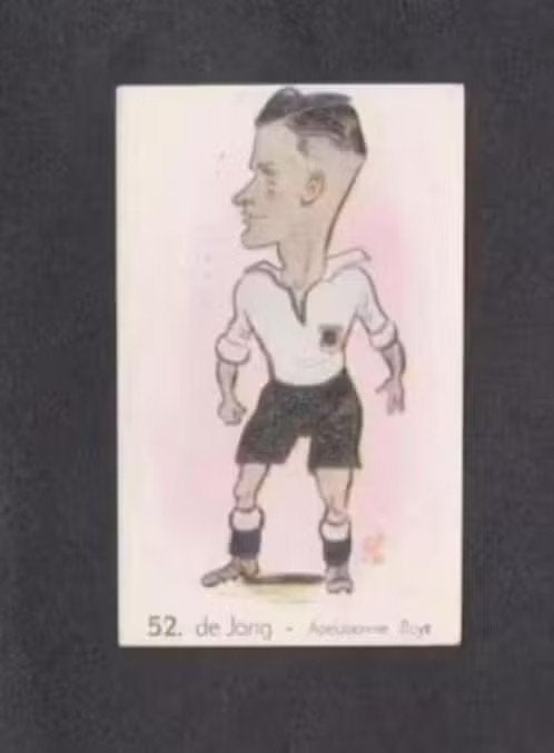 Voetbalplaatje Apeldoornse Boys De Jong 1949., Ophalen of Verzenden, Zo goed als nieuw