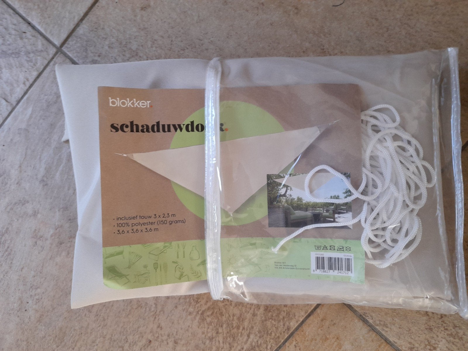 Schaduwdoek  driehoekig, Ophalen of Verzenden, Nieuw
