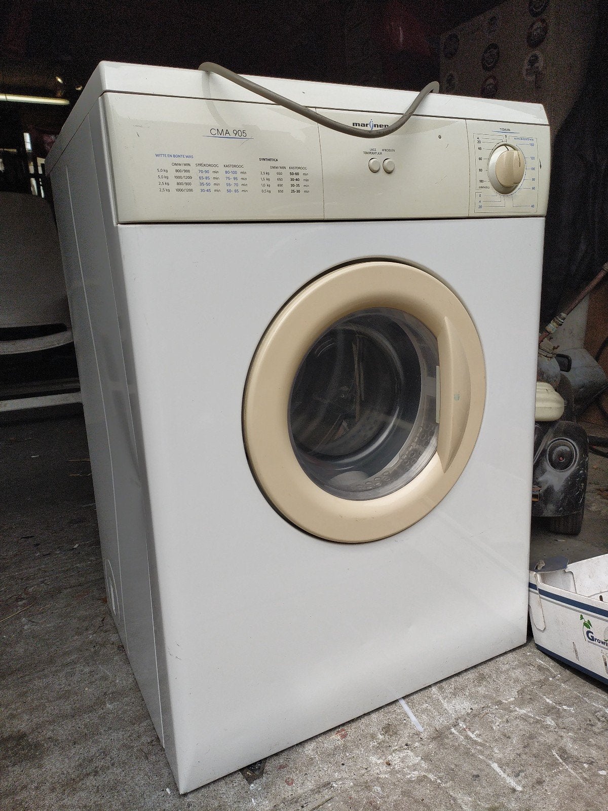 Wasdroger Marynen, Ophalen, 1200 tot 1600 toeren, Gebruikt, 4 tot 6 kg