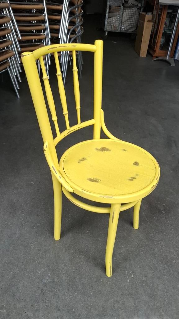 9 thonet cafe bistro stoelen leuke partij vintage spijltjes, Ophalen of Verzenden, Bruin, Hout, Vijf, Zes of meer stoelen