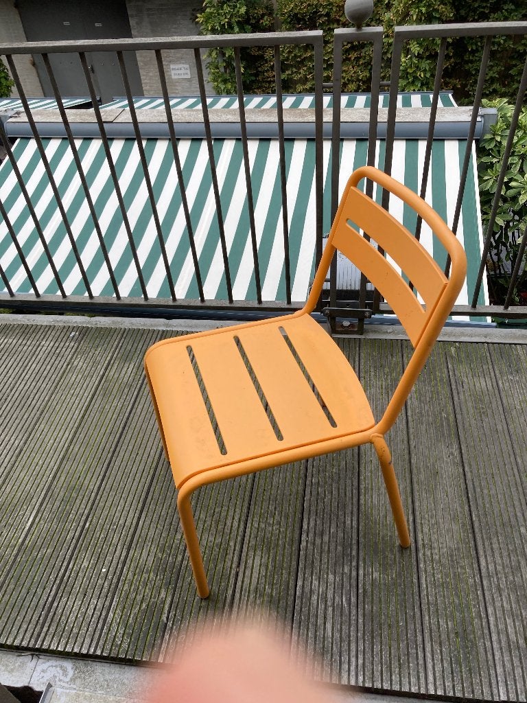 Tuinset oranje van Emu, Ophalen, Gebruikt, Metaal, Stapelbaar
