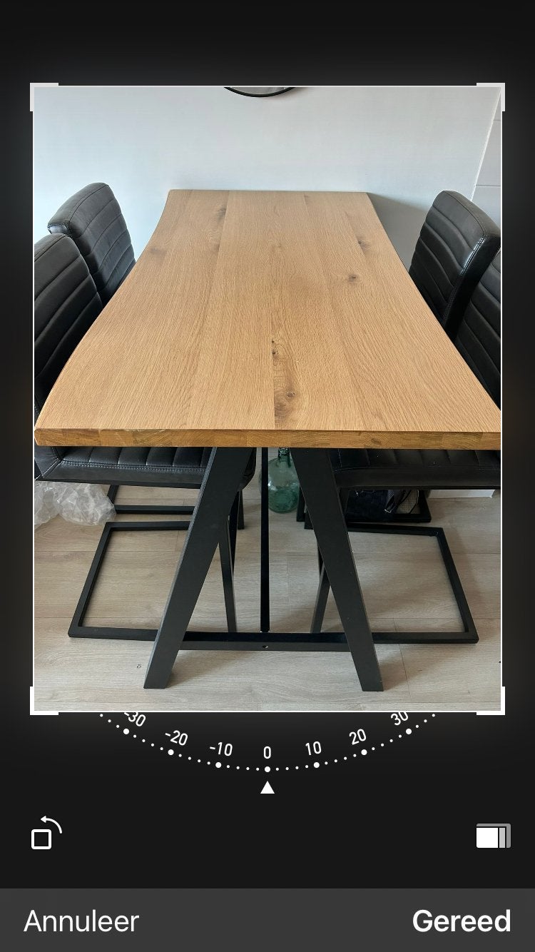Laatste kans; bartafel en  4 stoelen, Huis en Inrichting, Tafels | Eettafels, Ophalen, Eikenhout, 50 tot 100 cm, Zo goed als nieuw