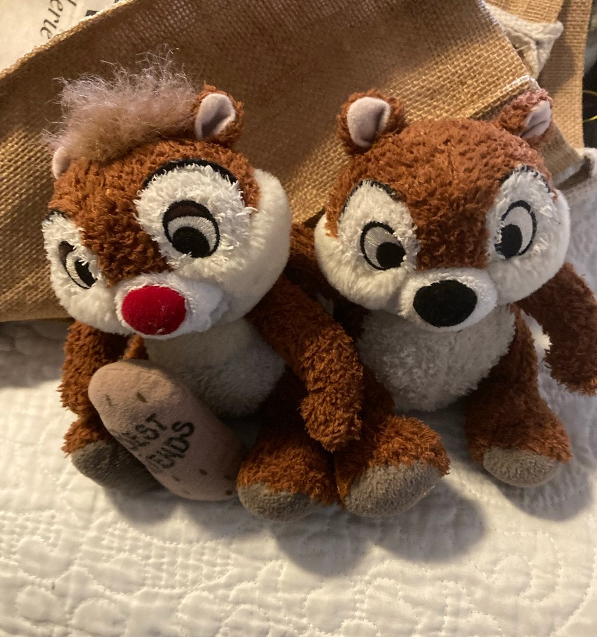 Vintage Knabbel en Babbel knuffels - Disney, Ophalen of Verzenden, Zo goed als nieuw, Overige typen