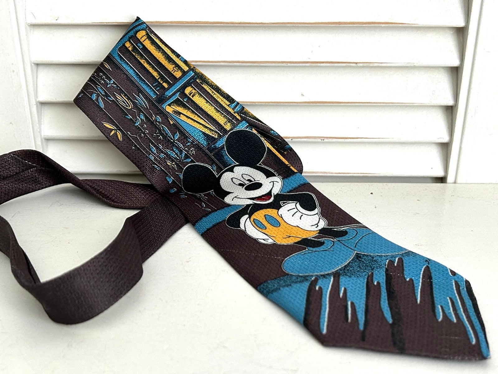 Vintage Mercedes Micky Mouse stropdas zijde, Ophalen, Mickey Mouse, Kleding of Textiel