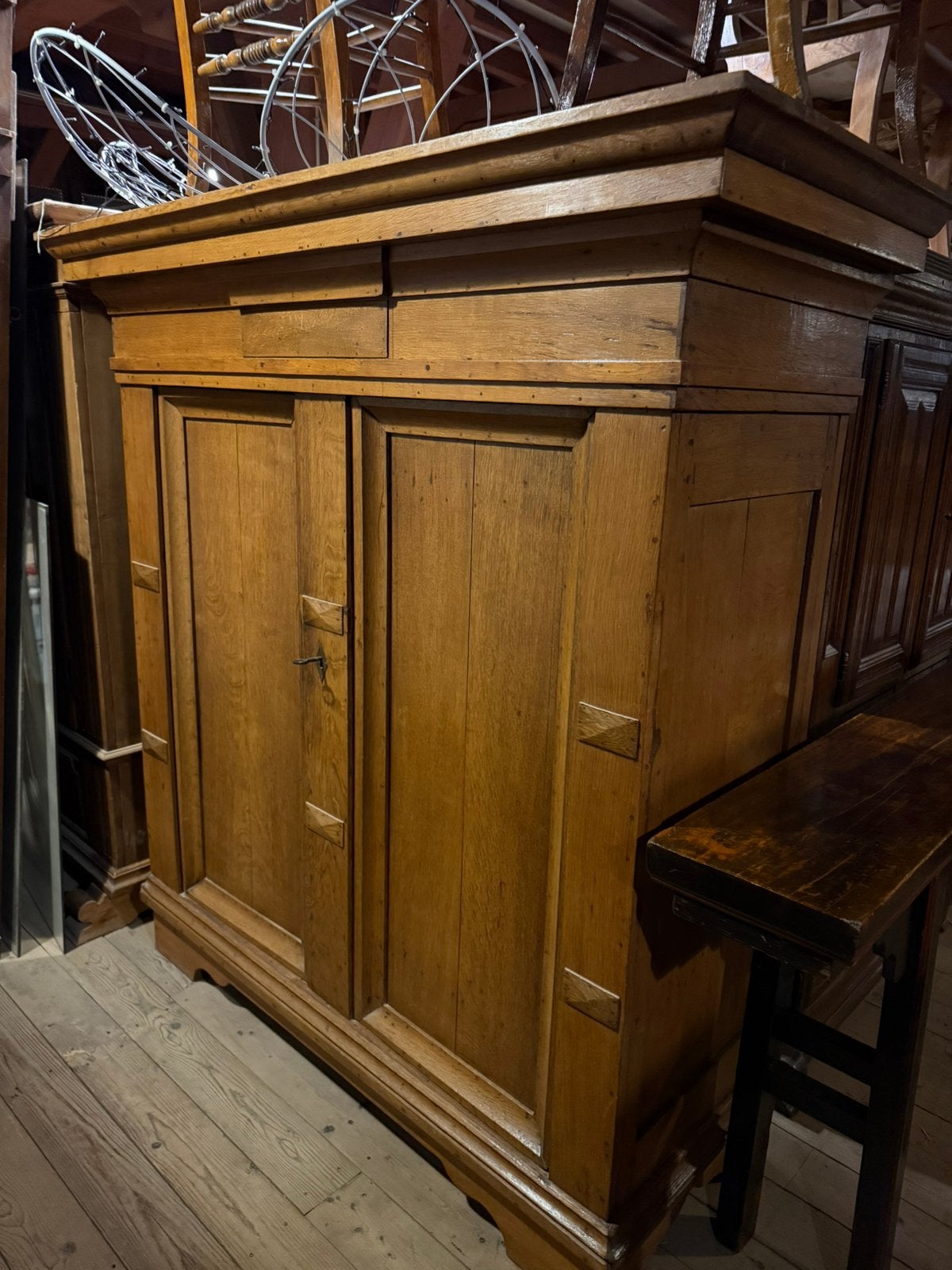 Antieke hollandse kast eiken 18e/19e eeuw., Antiek en Kunst, Ophalen