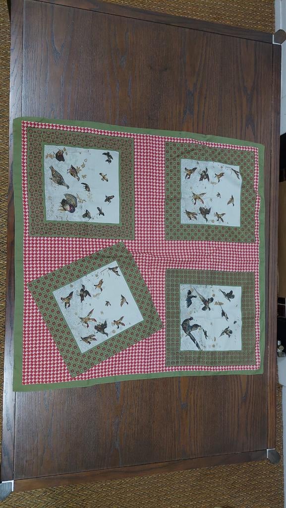 Vintage sjaal met vogels, fazant, eend, patrijs, Ophalen of Verzenden