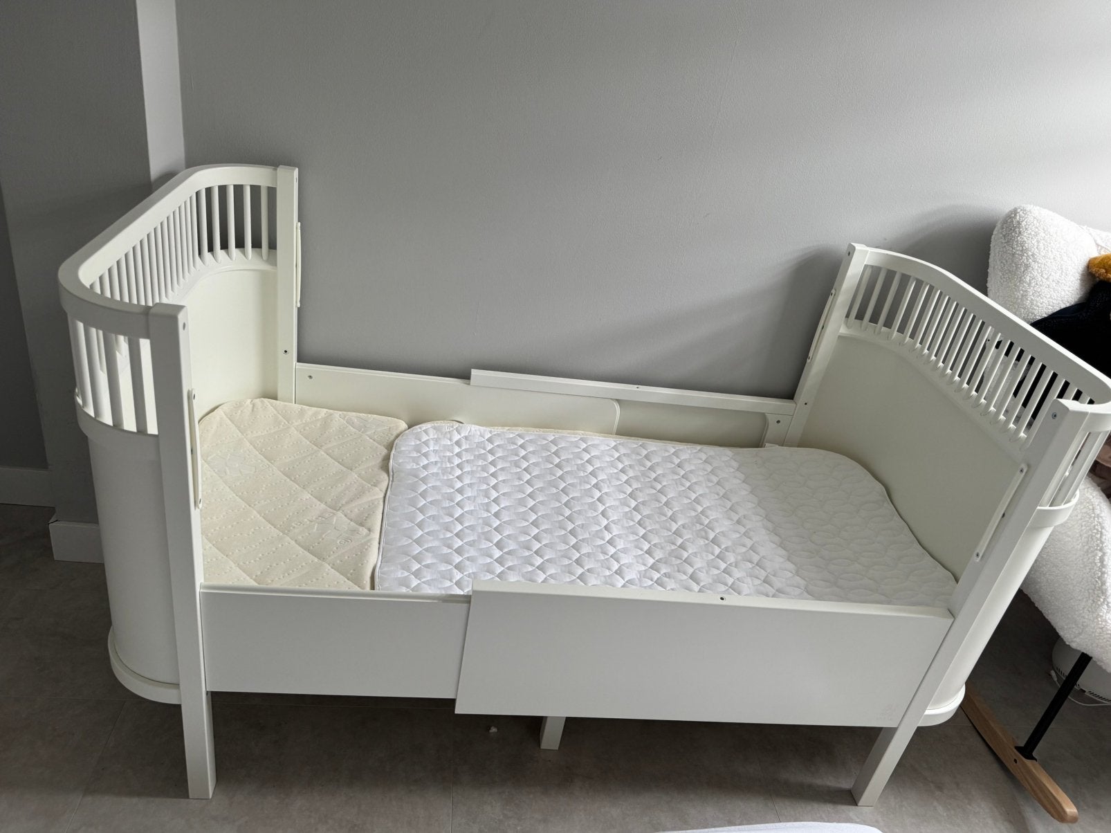 Sebra meegroeibed/ledikant, Ophalen, Nieuw, 70 tot 85 cm, 140 tot 160 cm