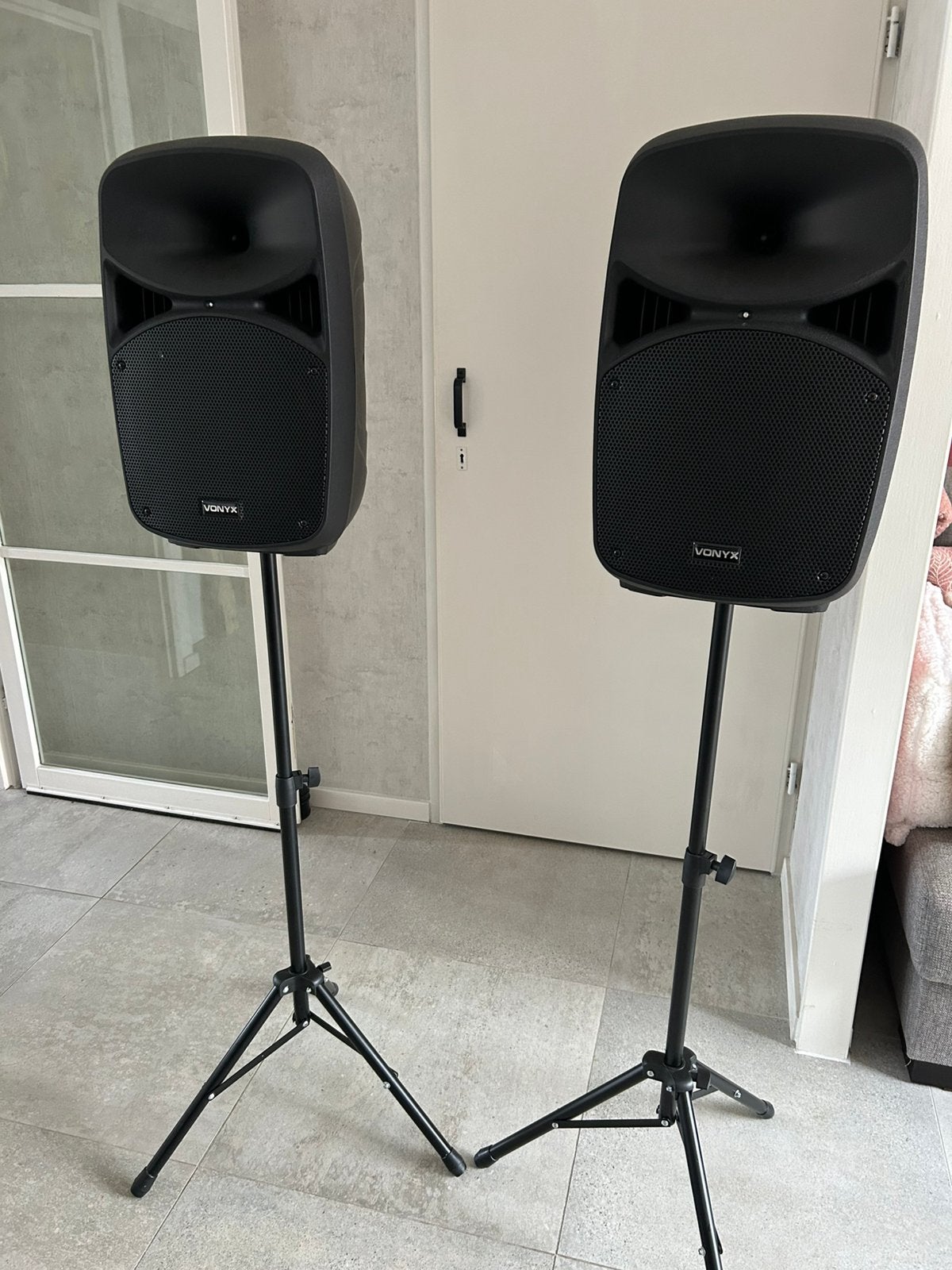 Vonyx VPS102A speakers zgan, Audio, Tv en Foto, Luidsprekers, Inclusief kabels, Zo goed als nieuw, Ophalen, 150 watt of meer