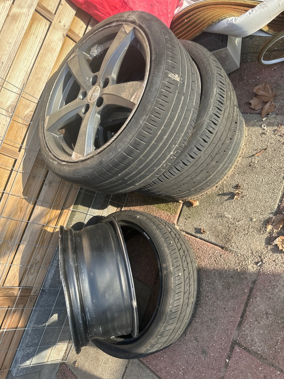GMP velgen met Potenza zomerbanden 215/40 R17 Y, Ophalen, Gebruikt