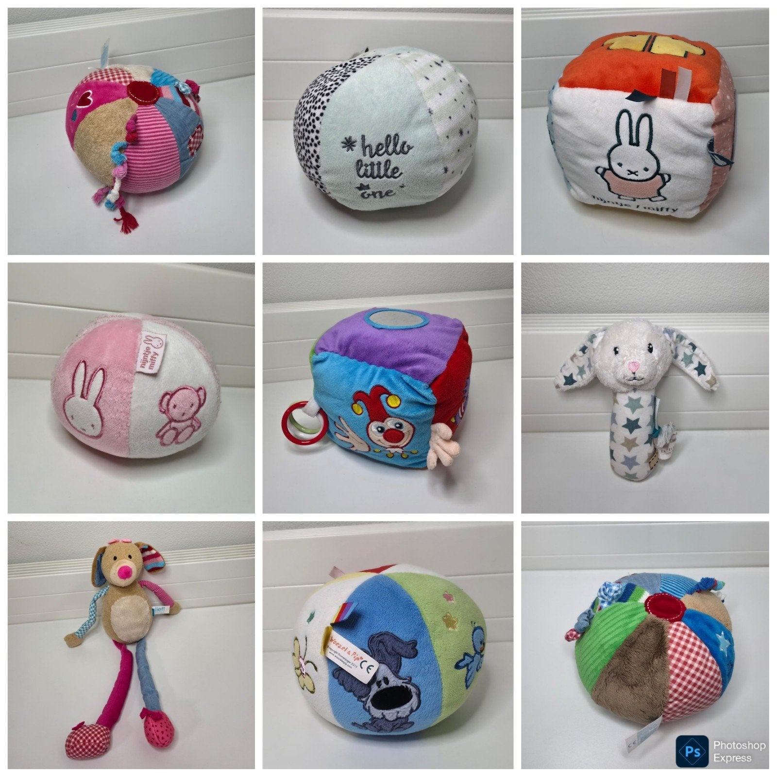 Verschillend baby speelgoed: rammelaars en ballen, Ophalen of Verzenden, Gebruikt, Rammelaar, Met geluid