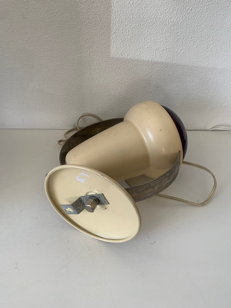 Vintage Infrarood Warmtelamp - Crème/Rood, Beige, Overige typen, Gebruikt, Overige merken