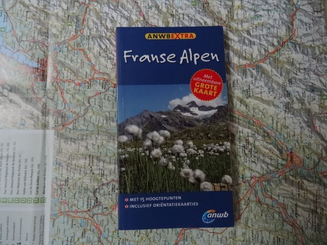 anwb extra reisgids Franse Alpen + de grote landkaart, Europa, Ophalen of Verzenden, Zo goed als nieuw, Reisgids of -boek