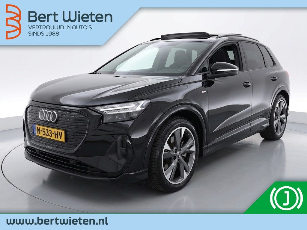 Audi Q4 e-tron 35 Launch edition S Competition 55 kWh | SONO, Auto's, Audi, 0 cilinders, Gebruikt, Zwart, 1865 kg