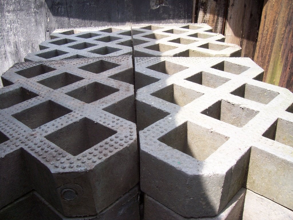 kunstof grastegels 40 stuks, Ophalen, Kunststof, Gebruikt, Overige typen