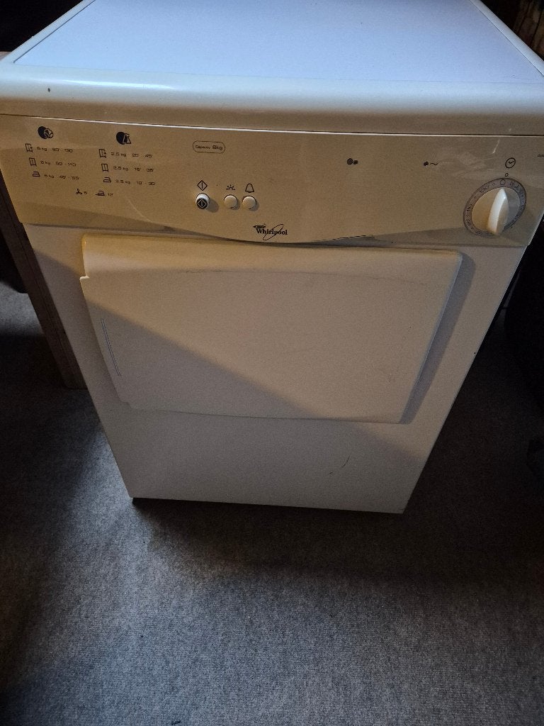 Whirlpool AWZ 325 afvoerdroger, Ophalen, 6 tot 8 kg, Gebruikt, Minder dan 85 cm