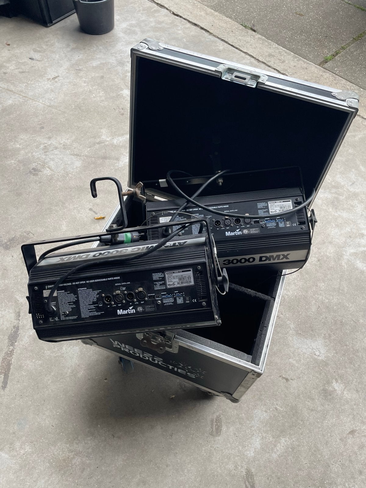 Martin Atomic 3000 DMX Stroboscopen in Flightcase, Ophalen of Verzenden, Gebruikt