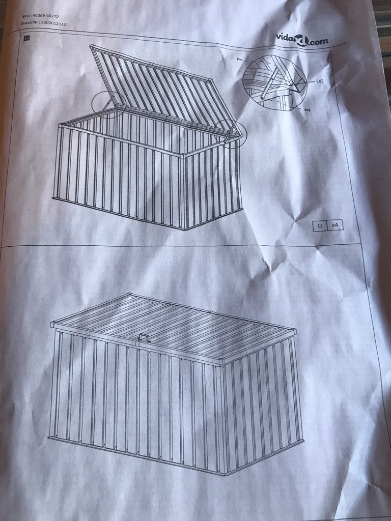 Te Koop:  Metalen Opbergbox, Ophalen, Zo goed als nieuw