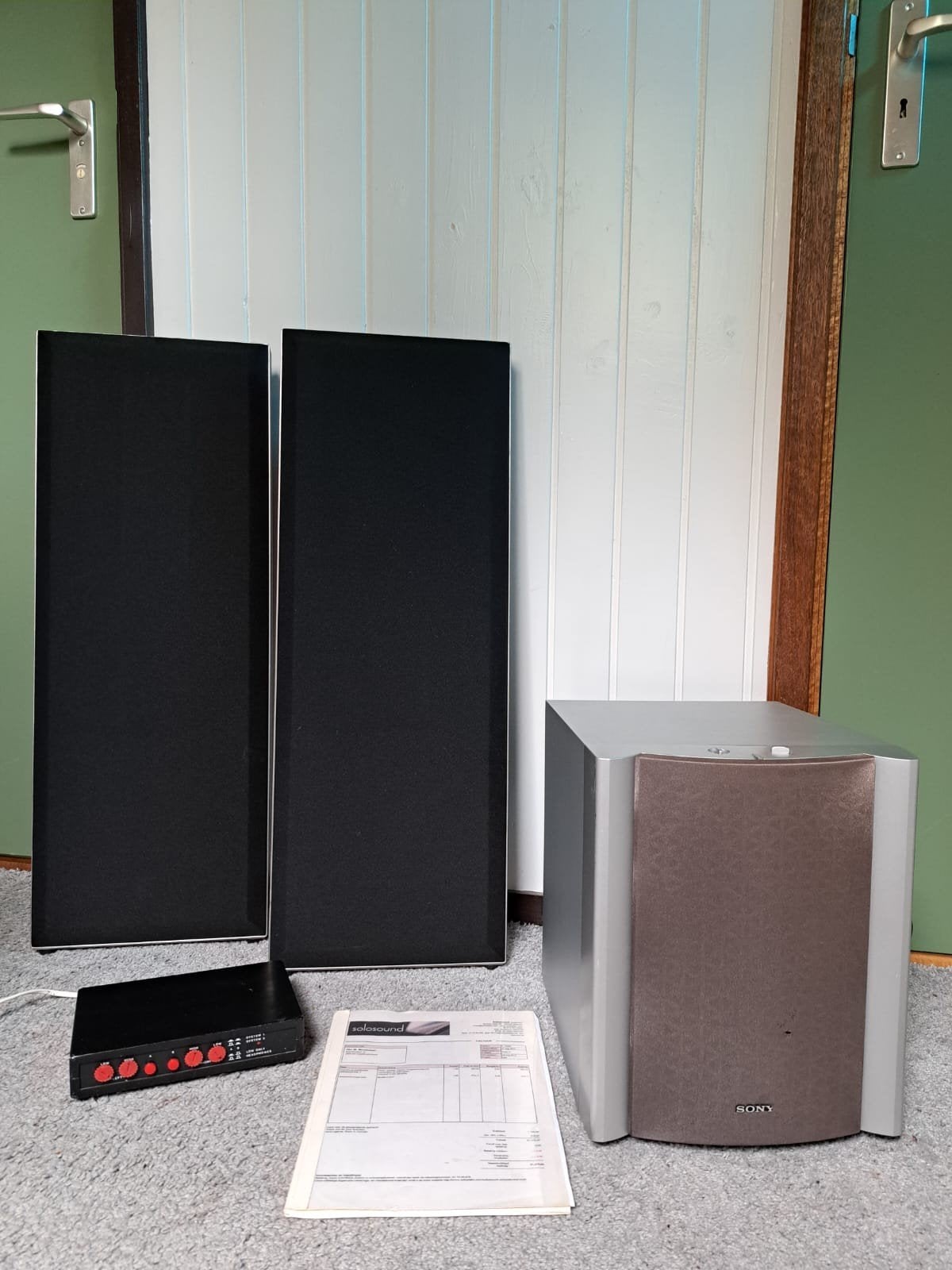 Solosound electrostaten, Audio, Tv en Foto, Luidsprekers, Subwoofer, Zo goed als nieuw, 120 watt of meer, Ophalen