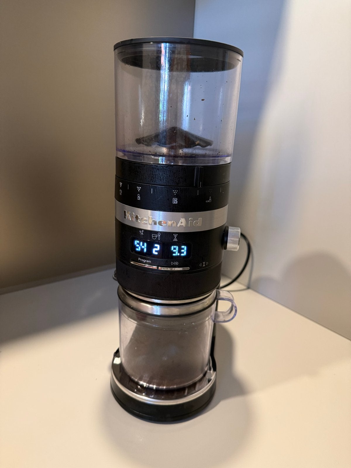 KitchenAid elektrische koffiemolen met maalschijven, Ophalen of Verzenden, Zo goed als nieuw, Overige modellen, Koffiebonen