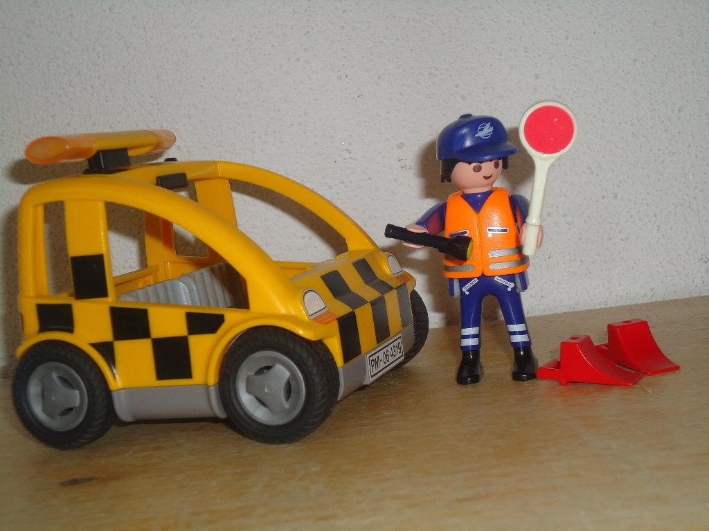 Vliegveld auto follow me car Playmobil 4319, Gebruikt, Complete set, Voertuig, Ophalen of Verzenden