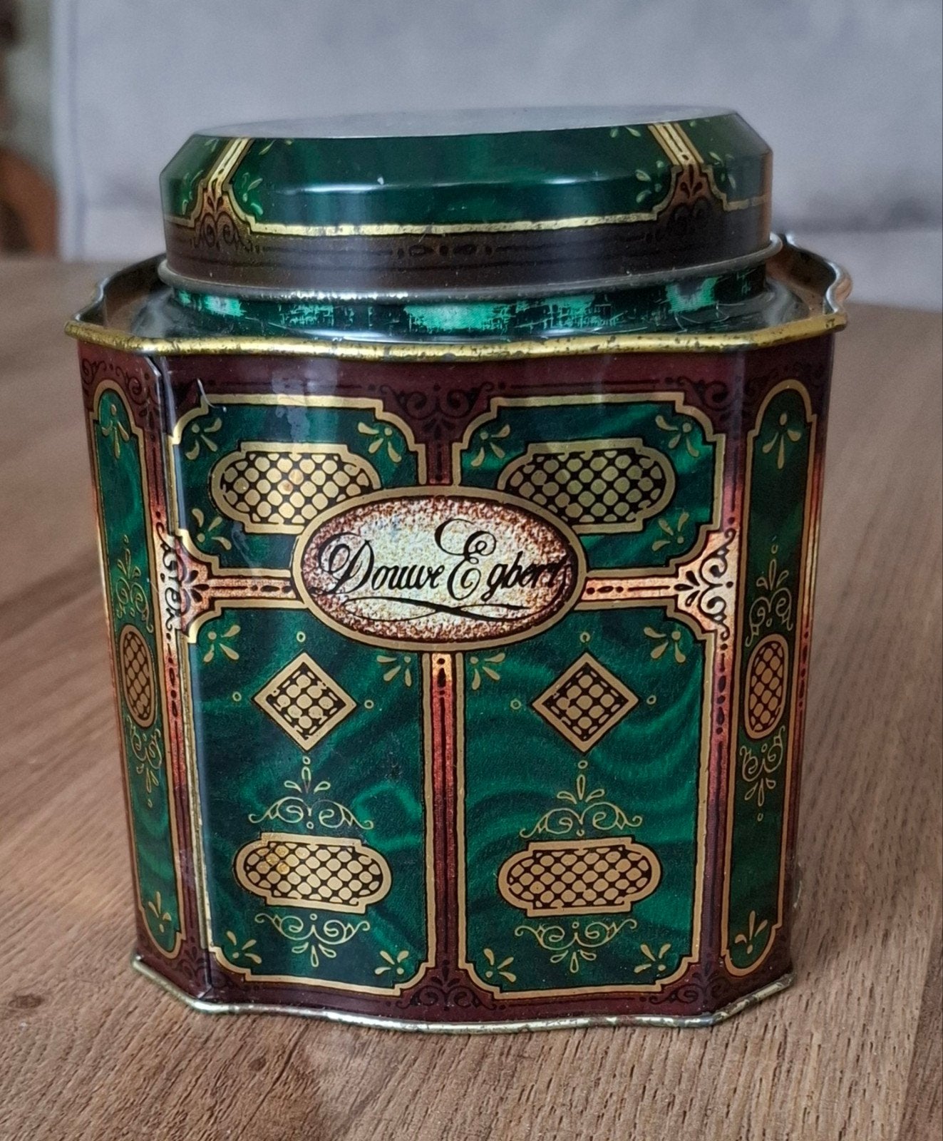 Vintage Douwe Egberts Pickwick Theeblik, Verzamelen, Blikken, Ophalen of Verzenden, Gebruikt, Thee, Douwe Egberts