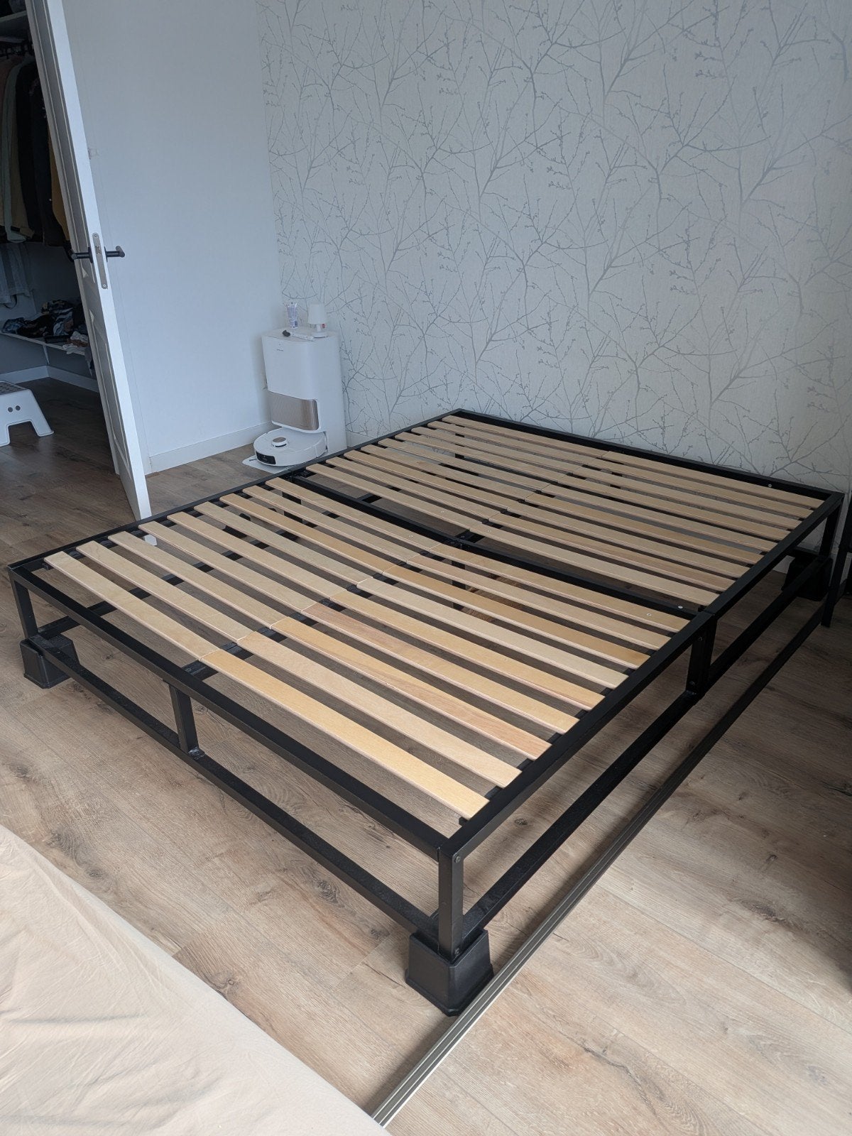 Emma Original metalen bed 160x200 - Zo goed als nieuw, Ophalen, Zwart, Tweepersoons, Zo goed als nieuw