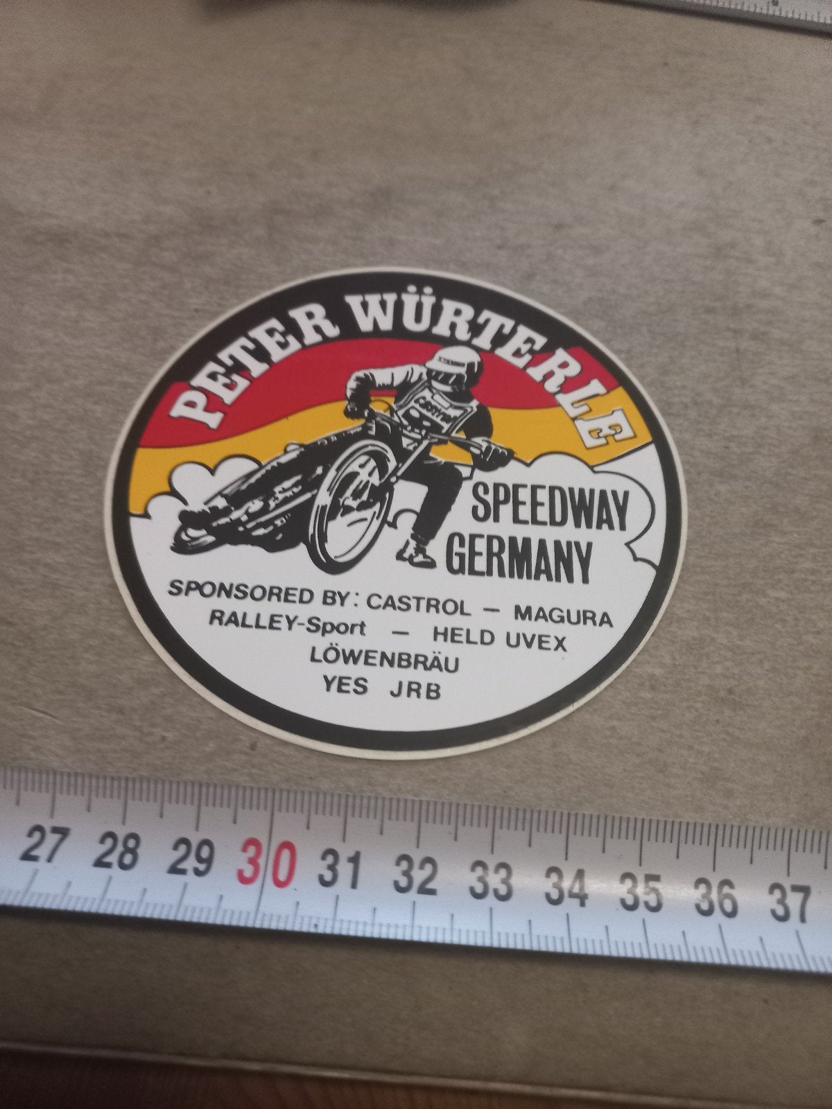 Peter Würterle Speedway Germany Sticker, Ophalen of Verzenden, Gebruikt