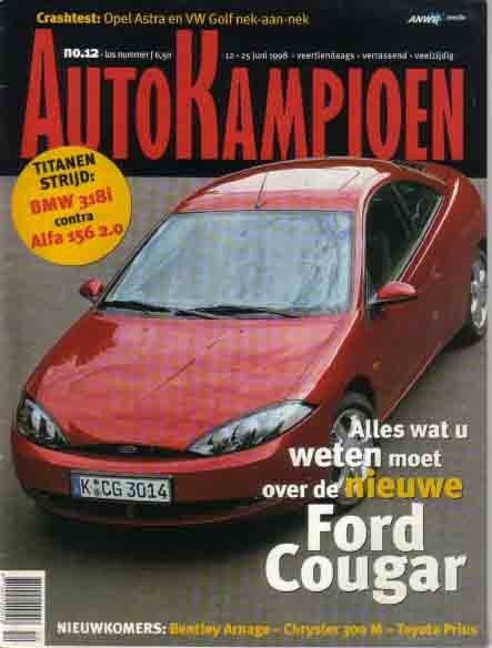 Autokampioen 12 1998 : Ford Scorpio - Cougar - BMW 318i - VW, Ophalen of Verzenden, Gelezen, Algemeen