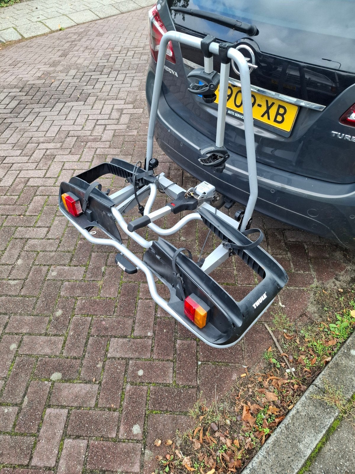 Thule 916 trekhaak fietsendrager  voor 2 fietsen, Ophalen, Gebruikt, Brede banden, 2 fietsen