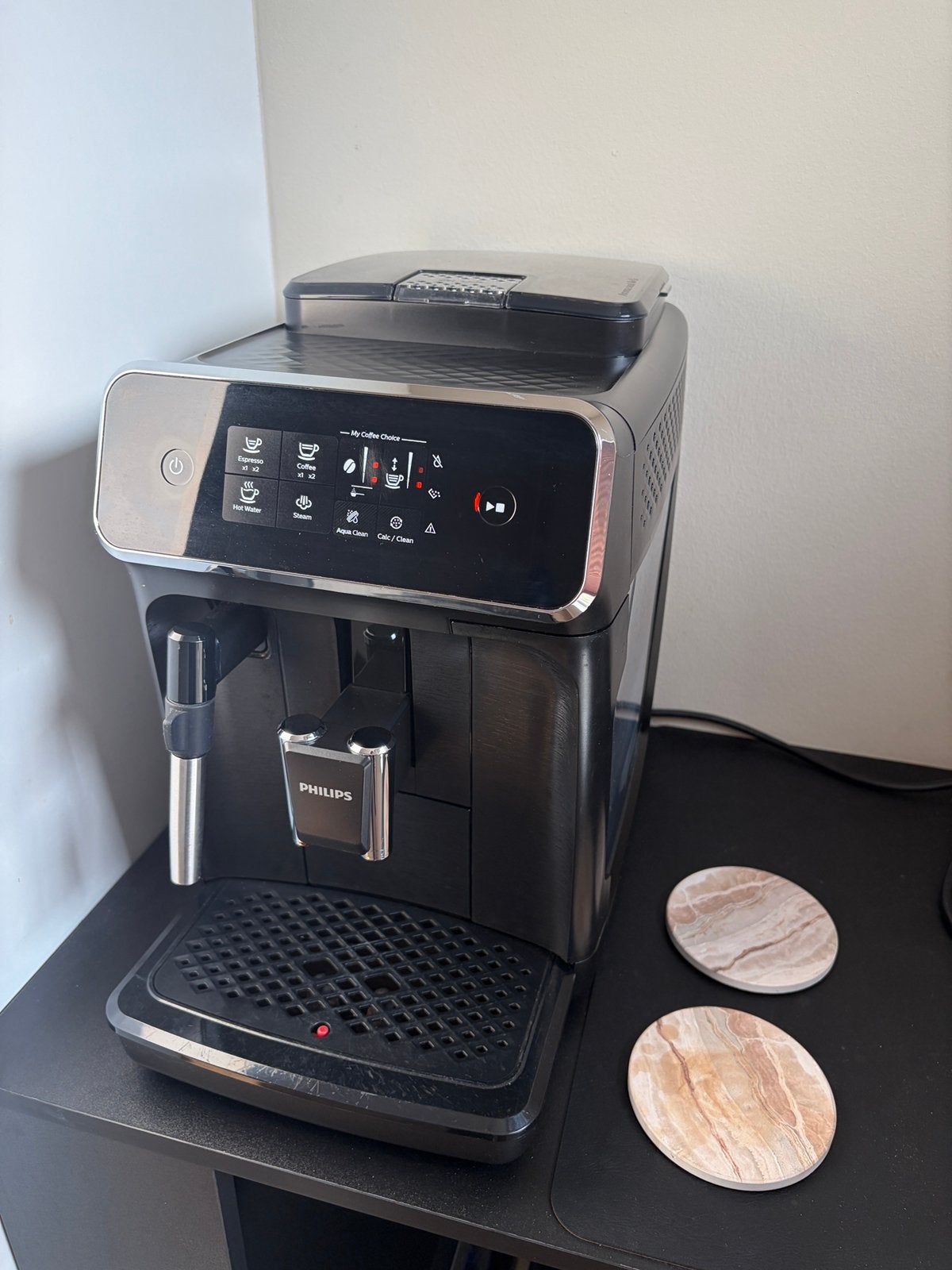 Philips espressomachine ep2221 zwart koffiemachine, Witgoed en Apparatuur, Koffiezetapparaten, Ophalen, Zo goed als nieuw, Koffiemachine