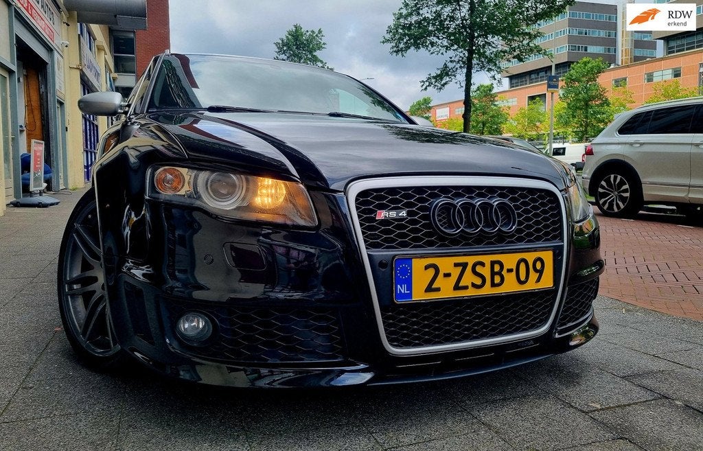 Audi A4 Avant 4.2 V8 RS 4 quattro Dak Leer UNIEK!, Auto's, Audi, Gebruikt, 8 cilinders, Zwart, Handgeschakeld