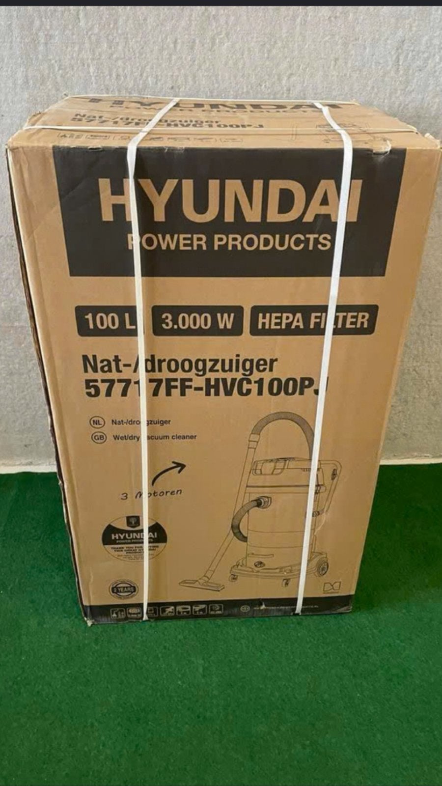 Hyundai Industriële Nat/Droog Stofzuiger 3000W 100L Nieuw, Witgoed en Apparatuur, Stofzuigers, Overige merken, Nieuw, Ophalen of Verzenden