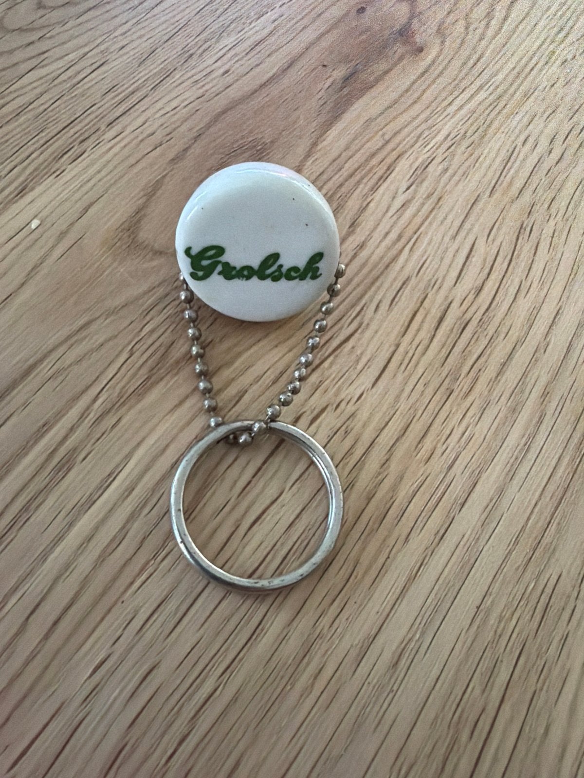 Vintage Grolsch Sleutelhanger Jaren '80, Verzamelen, Ophalen of Verzenden, Gebruikt, Merk