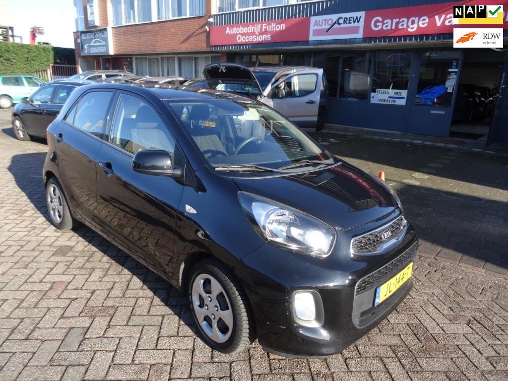 Kia Picanto 1.0 CVVT ComfortLine/Airco/Bluetooth/72000 NAP, Auto's, Voorwielaandrijving, Euro 5, Gebruikt, Zwart