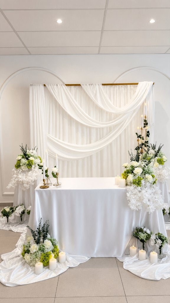Elegante Witte Decoratie voor Bruiloft of Feest Bieden, Ophalen of Verzenden, Nieuw, Geboorte of Huwelijk