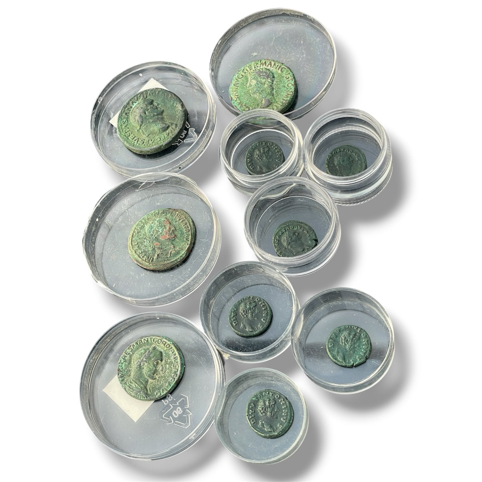 Set van 10 Antieke Romeinse Munten - Diverse Keizers, Ophalen of Verzenden, Overige landen, Setje
