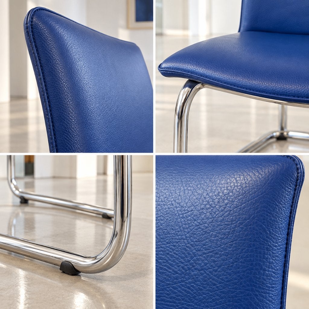 Set van 4 Leolux stoelen type Freyr by Erik Munnikhof., Ophalen, Gebruikt, Blauw, Vier