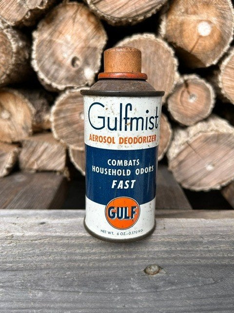 Verzameling Oude Gulf olie blikken, Ophalen of Verzenden, Gebruikt, Gebruiksvoorwerp