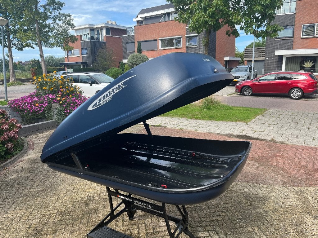 Dakkoffer Halfords Probox 425 met twee dakdragers, Ophalen, Gebruikt